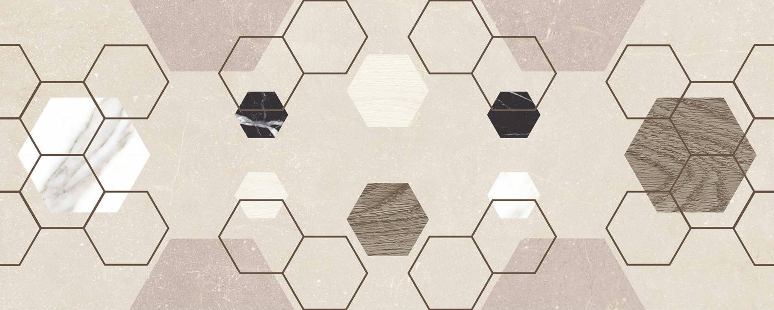 Amani Decor Hexagon Crema | Mayolica
